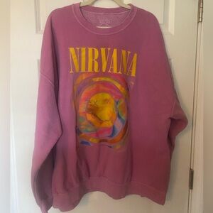 Urban outfitters pink nirvana sweatshirt L/XL